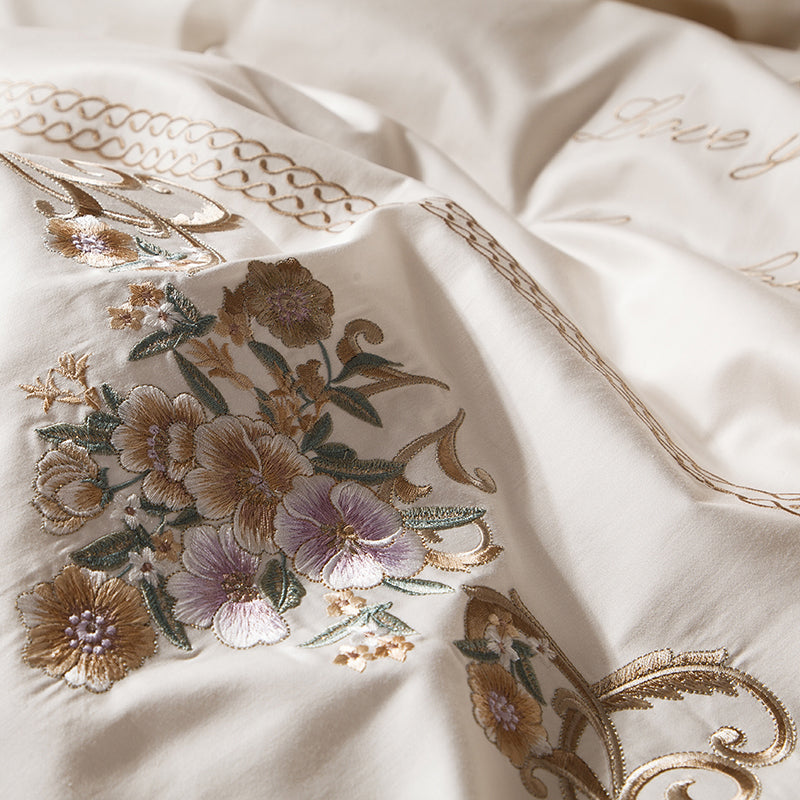 European-Style Embroidered Quilt Cover High-End Bed Set - Harmony Gallery