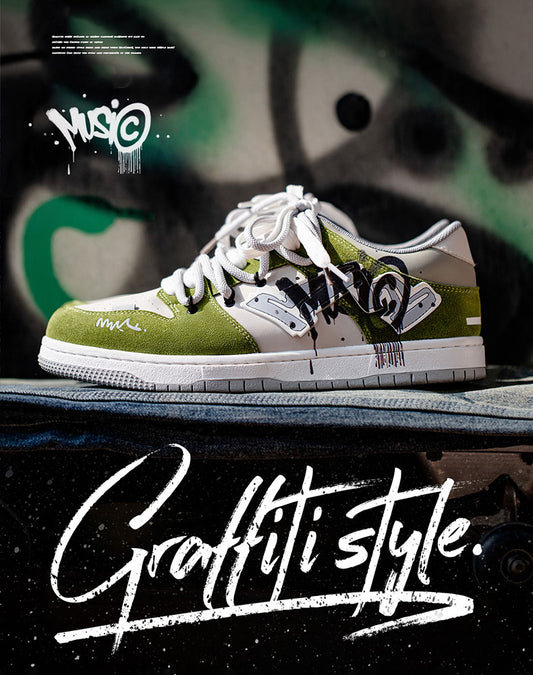 Graffiti Splash Design Sense Sports Men's Casual Shoes - Harmony Gallery