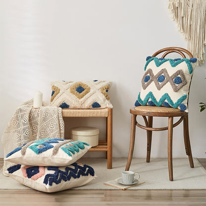 Bohemian Hand Tufted Ethnic Homestay Decoration Sofa Cushion