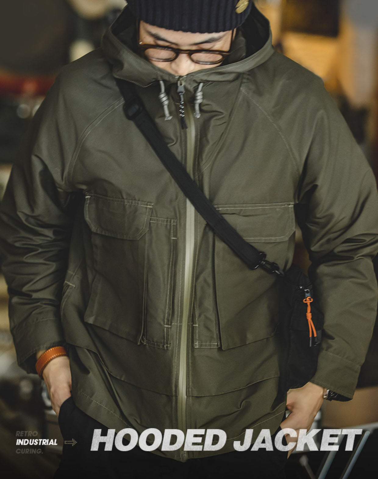 Mountain Large Pocket Hooded Old Windproof Outdoor Men's Jacket