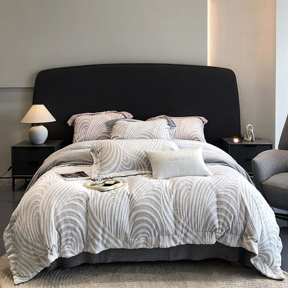 Luxury High-End Milk Velvet Set Winter Warm Cover Bed Set