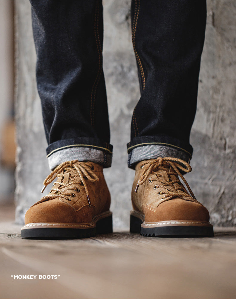 Low-Cut Short-Face Casual Men's Monkey Boot Low-Cut Short-Face Casual Men's Monkey Boot
