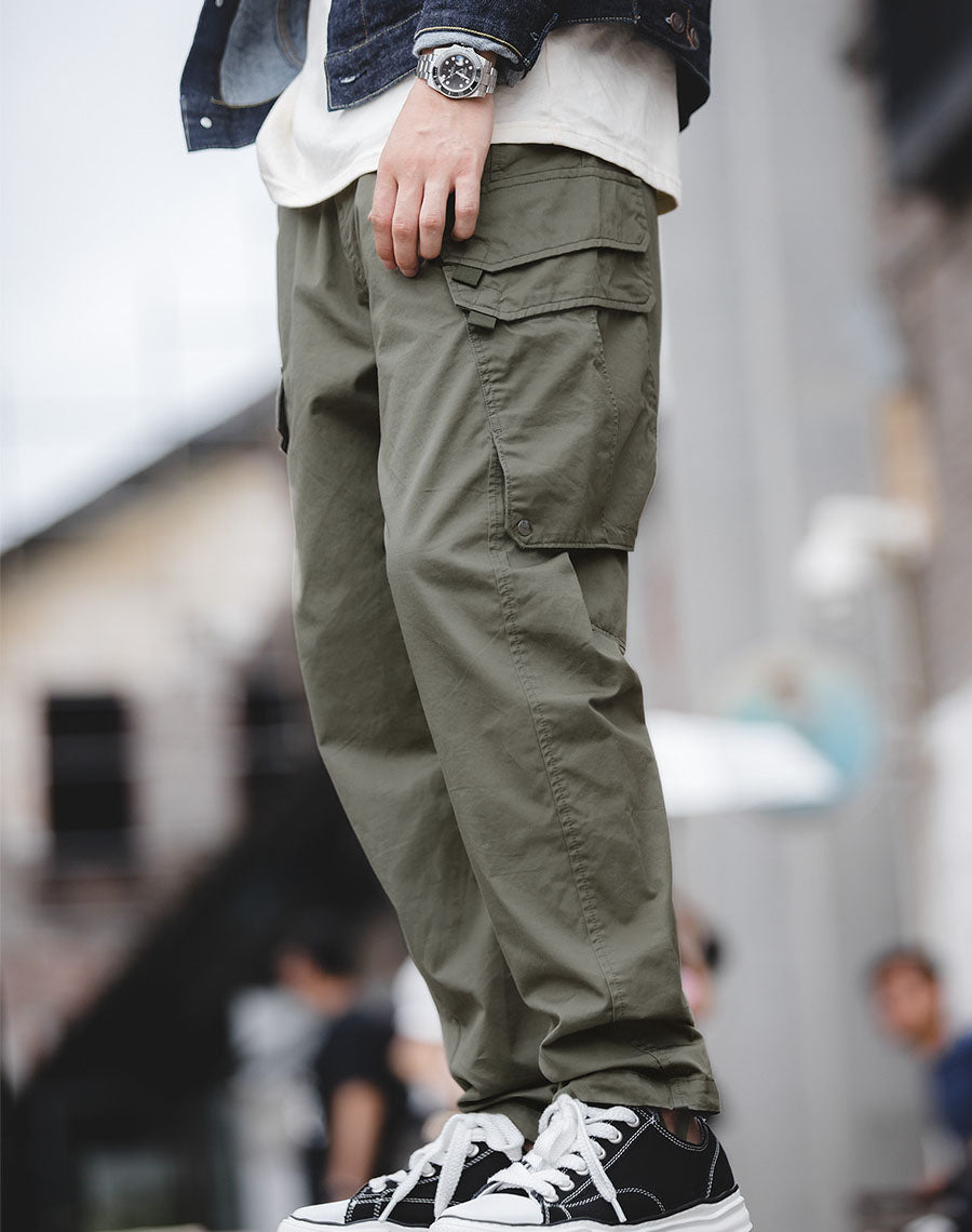 Tooling American Vertical Cutting Straight Leg Casual Men’s Trousers - Harmony Gallery