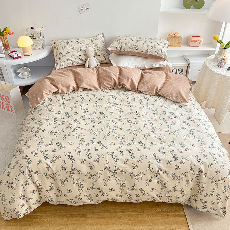 Pastoral Flower Princess Pure Cotton Quilt Cover Bed Set - Harmony Gallery
