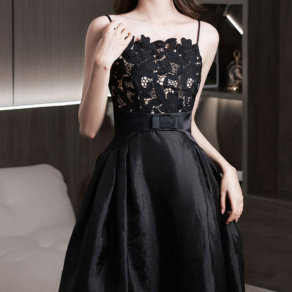 Luxury Black Evening Sexy Birthday Banquet Women's Dress