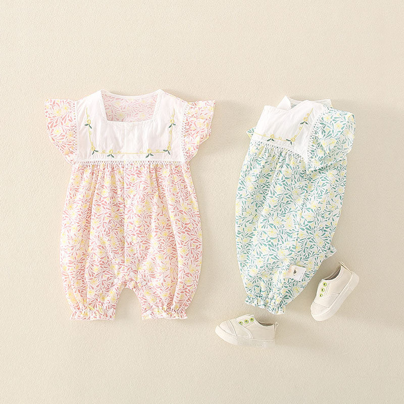 Summer Newborn Cotton Jumpsuit Baby Girl's Romper - Harmony Gallery