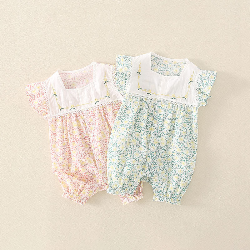 Summer Newborn Cotton Jumpsuit Baby Girl's Romper - Harmony Gallery