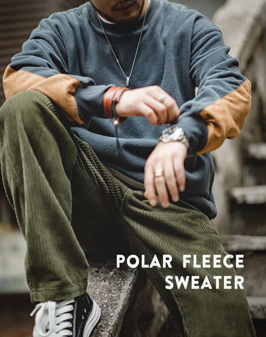 American Retro Plus Fleece Coral Men's Sweater