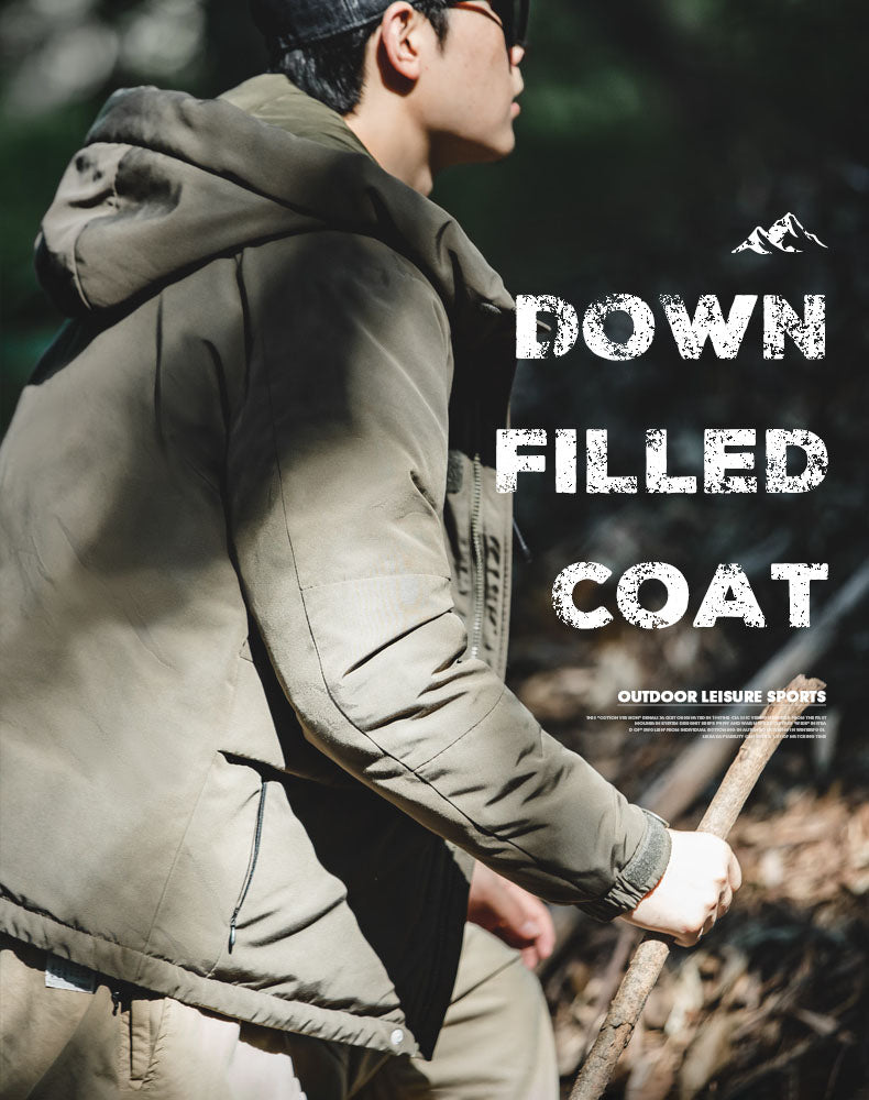 Mountain Stand-Up Collar Hooded Warm And Thick Functional Men's Coat