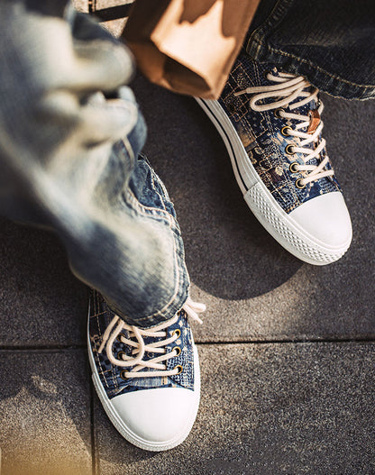 Casual All-Match Retro Low Top Canvas Unisex Shoes - Harmony Gallery