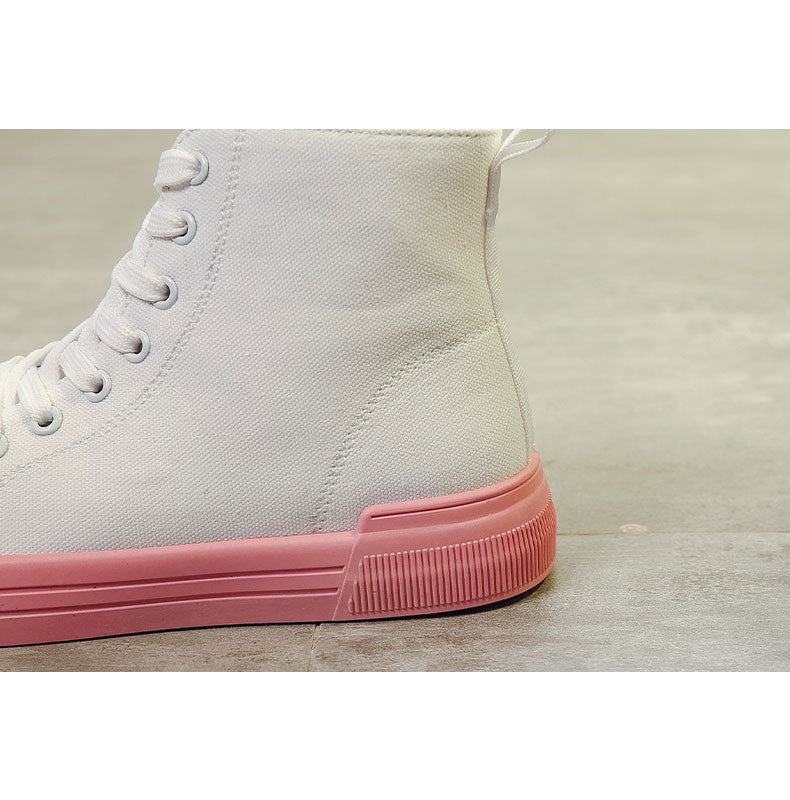 High-top Canvas All-Match Casual Board Women's Shoes - Harmony Gallery