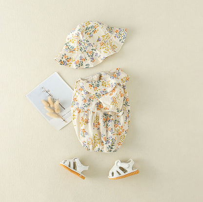 Newborn Summer Thin Jumpsuit Cute Baby Girl's Romper