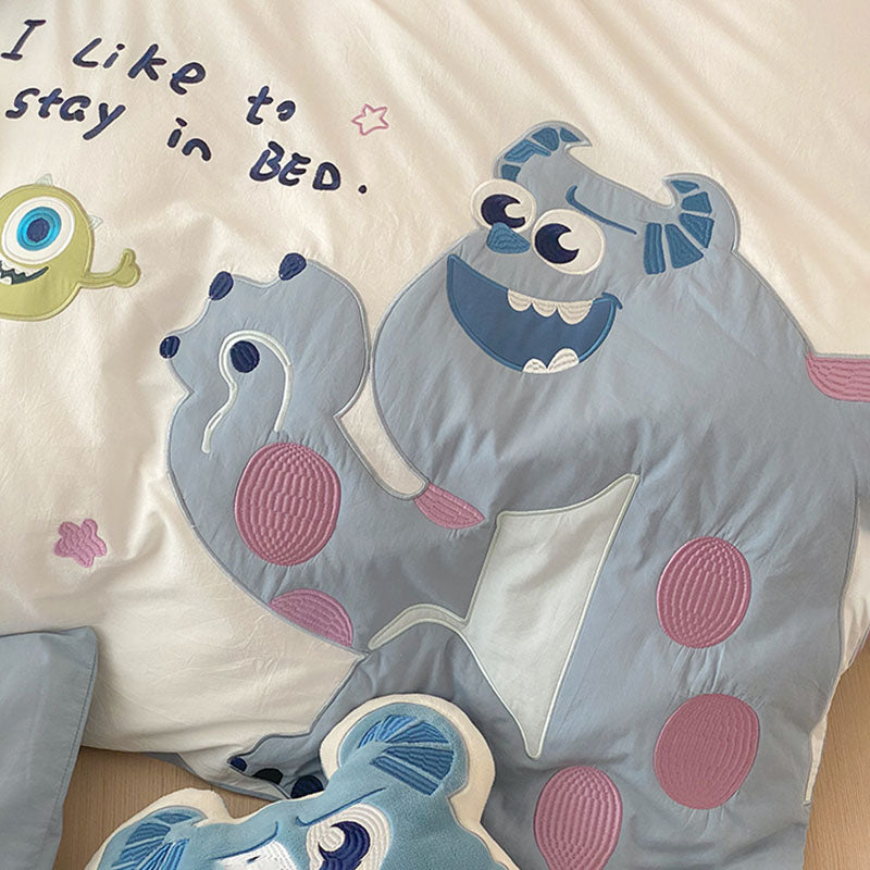 monsters inc bedroom set James P. Sullivan, Monsters University Washed Cotton Four-Piece Bed Se