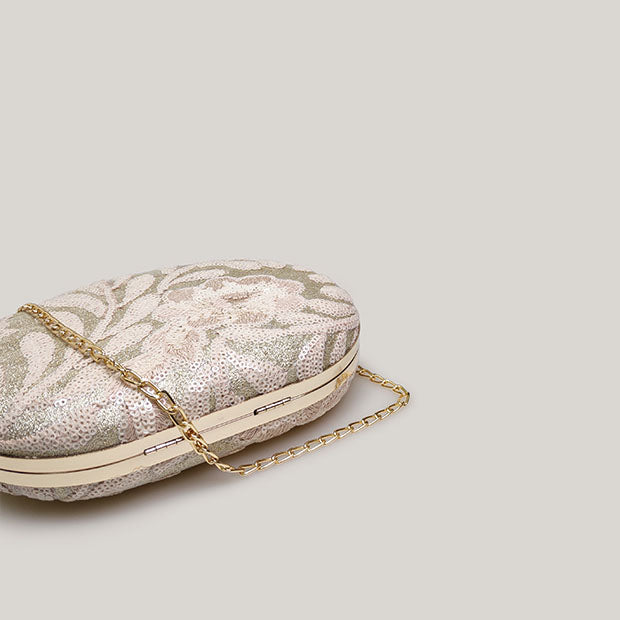 Flower Embroidery Texture Sequins Niche Clutch Bag - Harmony Gallery