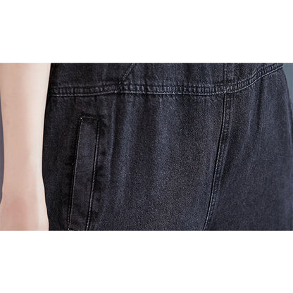 Oblique Pockets Grind Casual Harem Cross-Belt Women's Overall