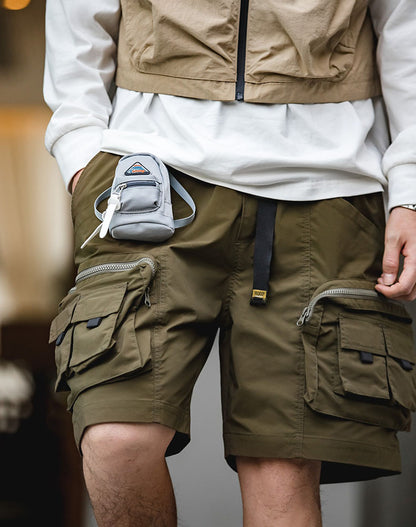 American Mountain Multi-Pocket Functional All-Match Men's Shorts