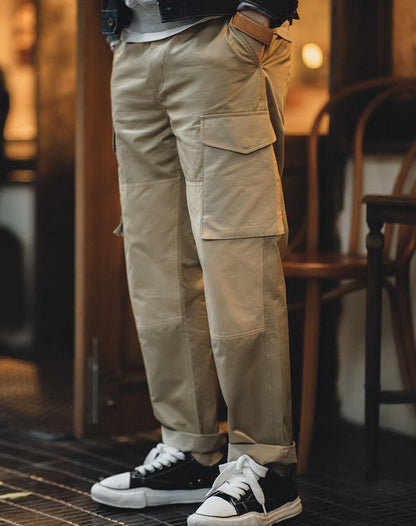 American Large Pocket Straight Casual Men's Trousers