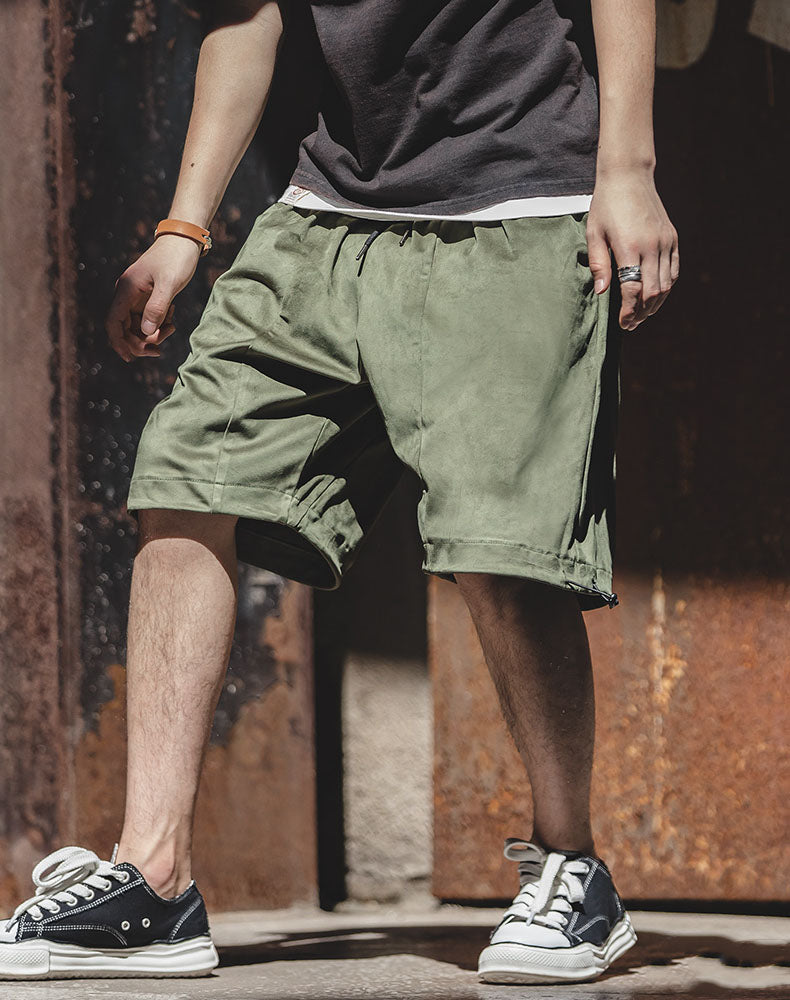 Tooling High-End Suede Loose Soft Casual Men's Shorts - Harmony Gallery