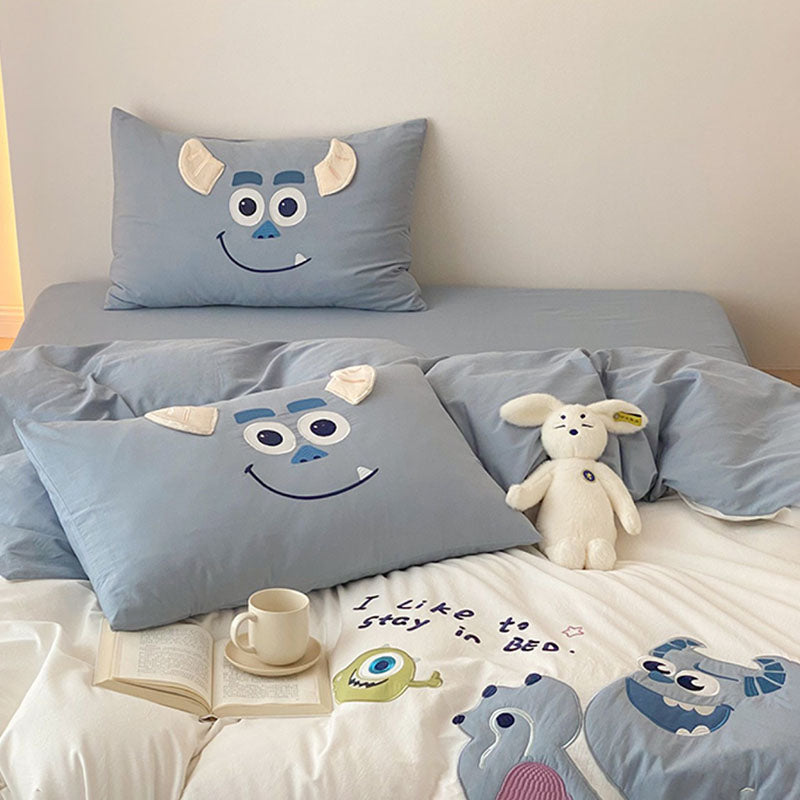 monsters inc bedding set James P. Sullivan, Monsters University Washed Cotton Four-Piece Bed Se